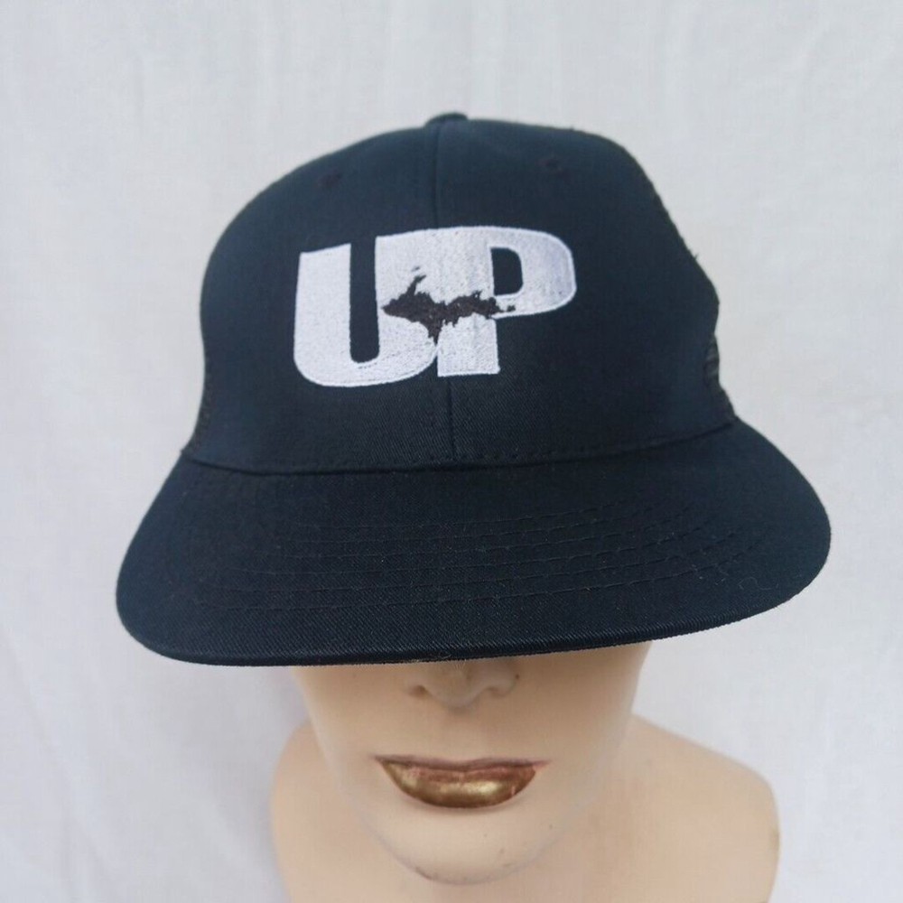 Magic Headwear Michigan Snapback Mesh Trucker Hat Black